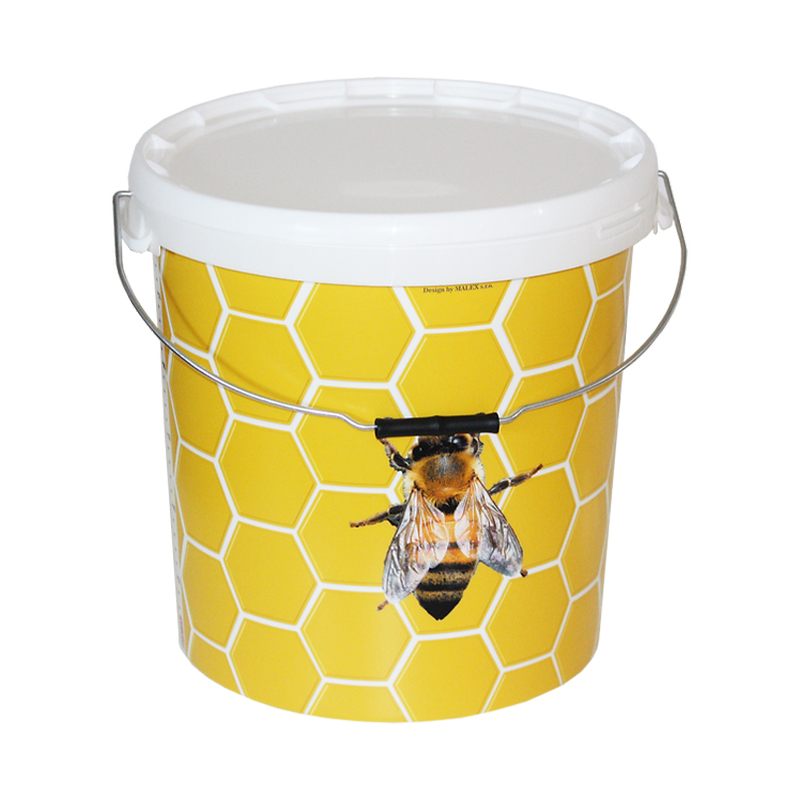 Včelárske vedro s včielkou, konva na 44kg medu